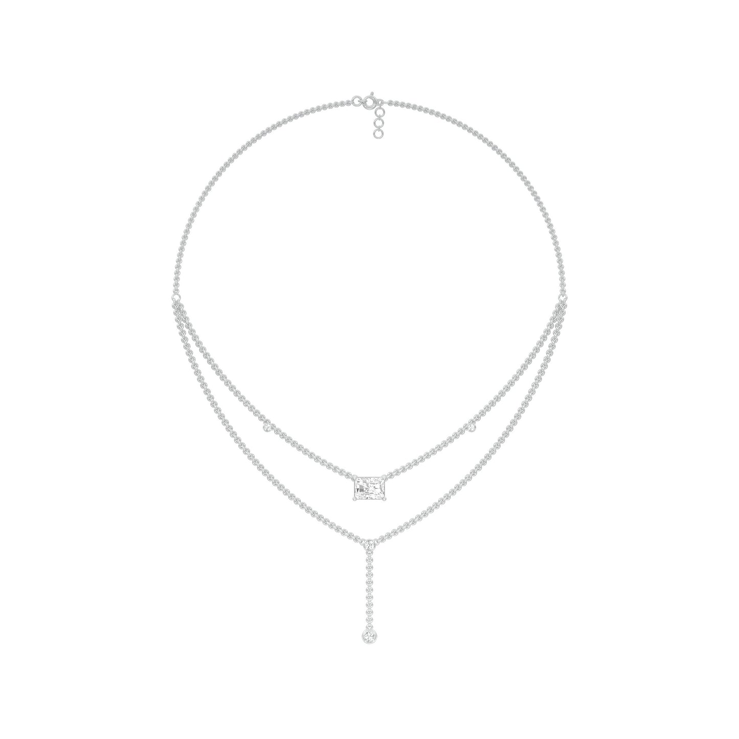 Double Layer Y Diamond Necklace