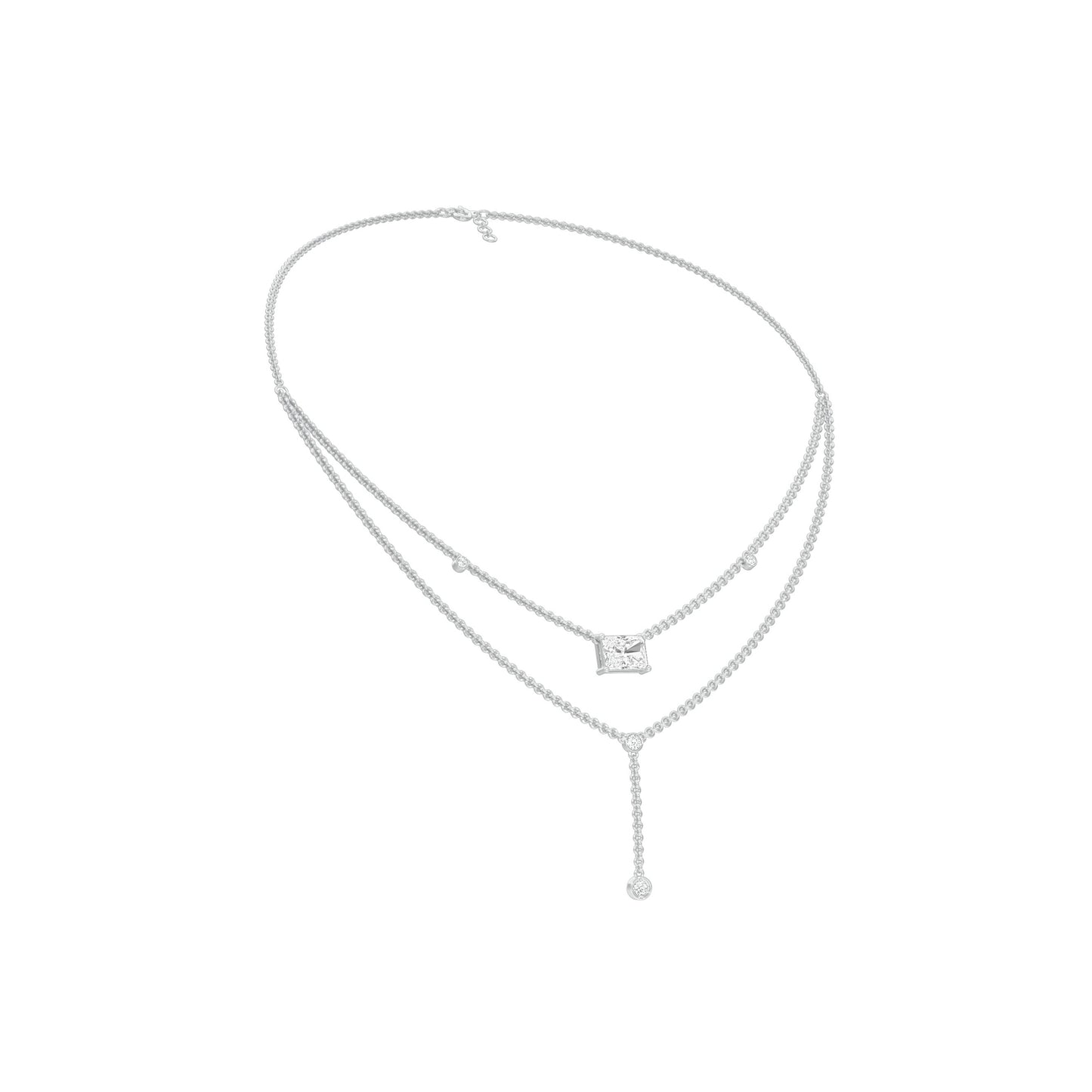 Double Layer Y Diamond Necklace