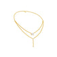 Double Layer Y Diamond Necklace