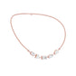 Asymmetrical Facets Diamond Necklace 18 KT / Rose Gold