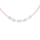 Asymmetrical Facets Diamond Necklace 18 KT / Rose Gold