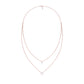 Two Hearts One Forever Diamond Necklace 18 KT / Rose Gold