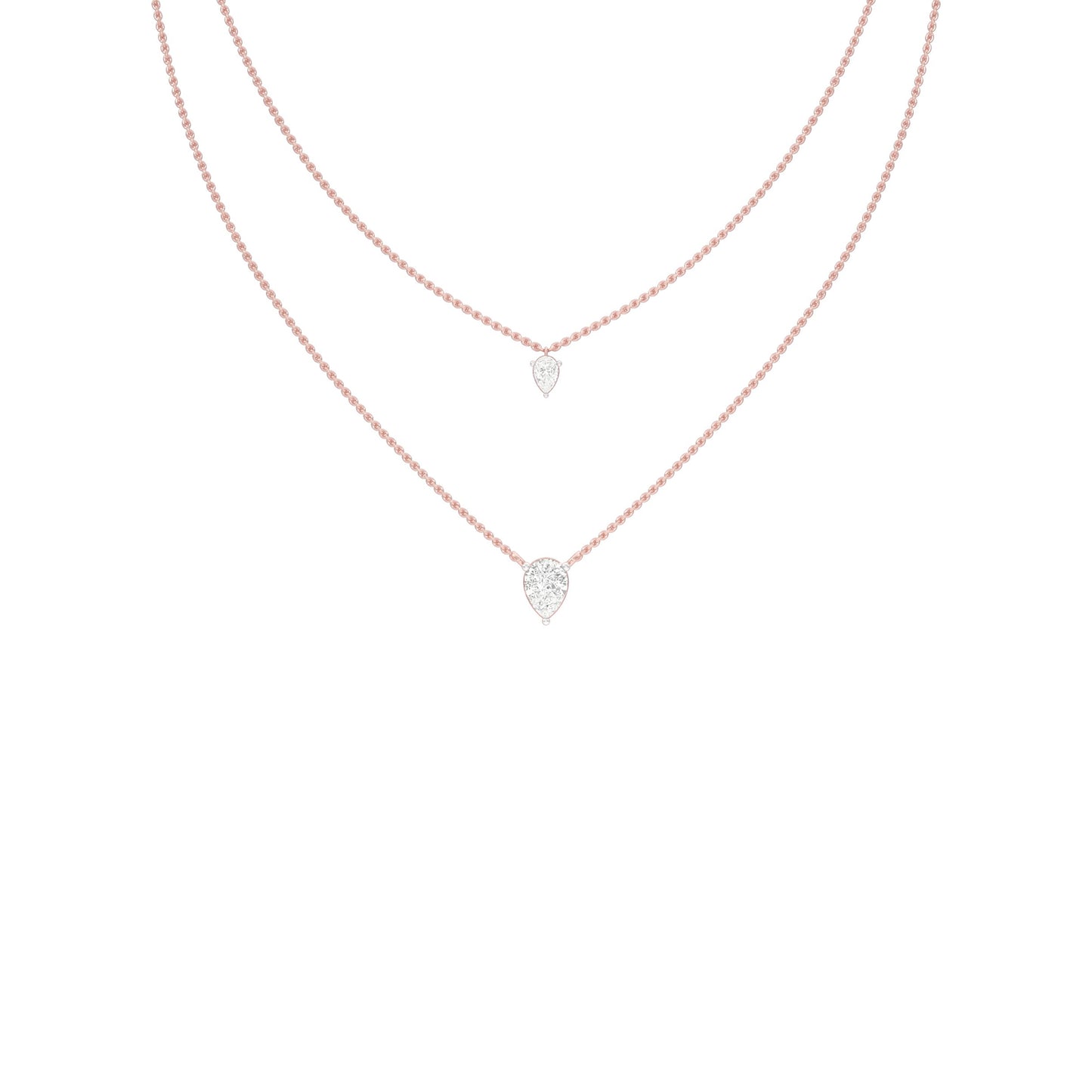 Two Hearts One Forever Diamond Necklace