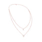 Two Hearts One Forever Diamond Necklace 18 KT / Rose Gold