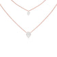 Two Hearts One Forever Diamond Necklace 18 KT / Rose Gold
