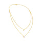Two Hearts One Forever Diamond Necklace 18 KT / Yellow Gold