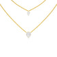 Two Hearts One Forever Diamond Necklace 18 KT / Yellow Gold