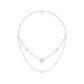 Twin Layer with Circle Center Diamond Necklace
