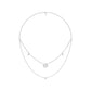 Twin Layer with Circle Center Diamond Necklace