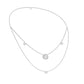 Twin Layer with Circle Center Diamond Necklace