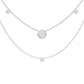Twin Layer with Circle Center Diamond Necklace