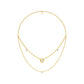 Twin Layer with Circle Center Diamond Necklace