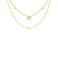 Twin Layer with Circle Center Diamond Necklace