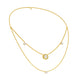 Twin Layer with Circle Center Diamond Necklace