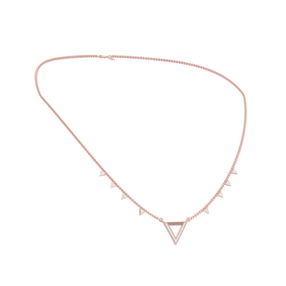 Chevron V Side Diamond Necklace 18 KT / Rose Gold