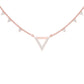 Chevron V Side Diamond Necklace 18 KT / Rose Gold