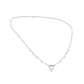 Chevron V Side Diamond Necklace 18 KT / White Gold