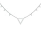 Chevron V Side Diamond Necklace 18 KT / White Gold