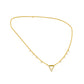 Chevron V Side Diamond Necklace 18 KT / Yellow Gold
