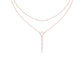Double Chain Pear Drop Diamond Necklace