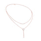 Double Chain Pear Drop Diamond Necklace 18 KT / Rose Gold