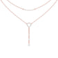 Double Chain Pear Drop Diamond Necklace 18 KT / Rose Gold