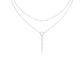 Double Chain Pear Drop Diamond Necklace