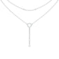 Double Chain Pear Drop Diamond Necklace 18 KT / White Gold