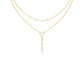 Double Chain Pear Drop Diamond Necklace