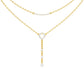 Double Chain Pear Drop Diamond Necklace 18 KT / Yellow Gold