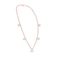 Dangling Coin Diamond Charm Necklace 18 KT / Rose Gold