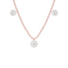 Dangling Coin Diamond Charm Necklace 18 KT / Rose Gold