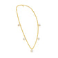 Dangling Coin Diamond Charm Necklace 18 KT / Yellow Gold
