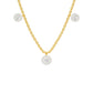Dangling Coin Diamond Charm Necklace 18 KT / Yellow Gold