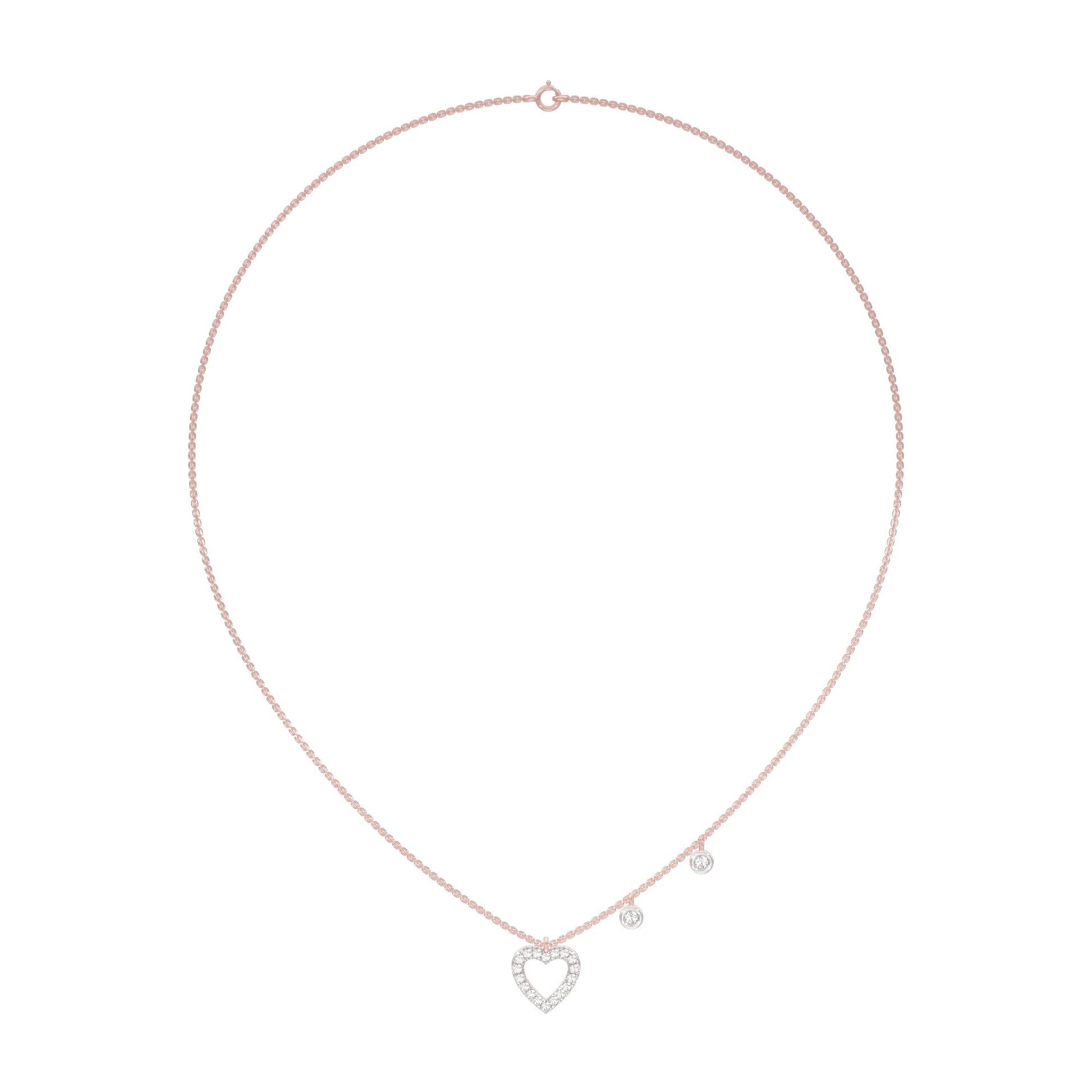 Heartline Diamond Necklace 18 KT / Rose Gold