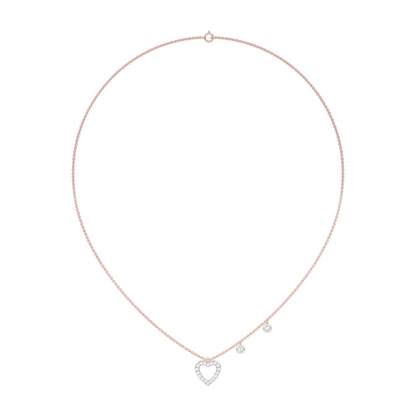 Heartline Diamond Necklace 18 KT / Rose Gold