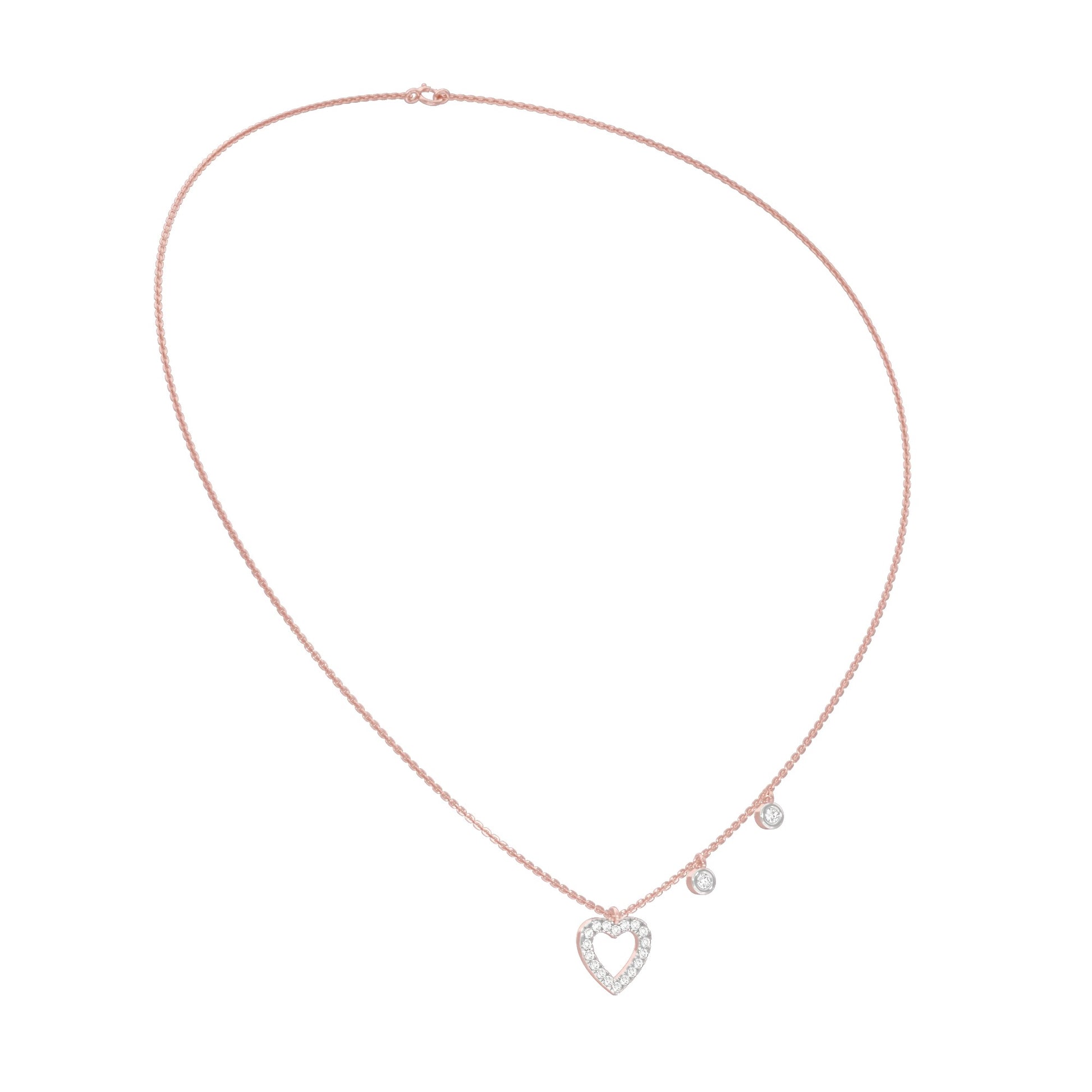 Heartline Diamond Necklace 18 KT / Rose Gold