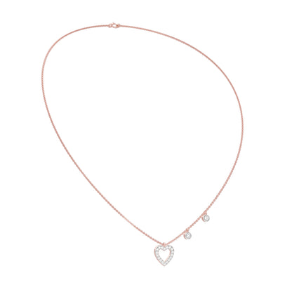 Heartline Diamond Necklace 18 KT / Rose Gold