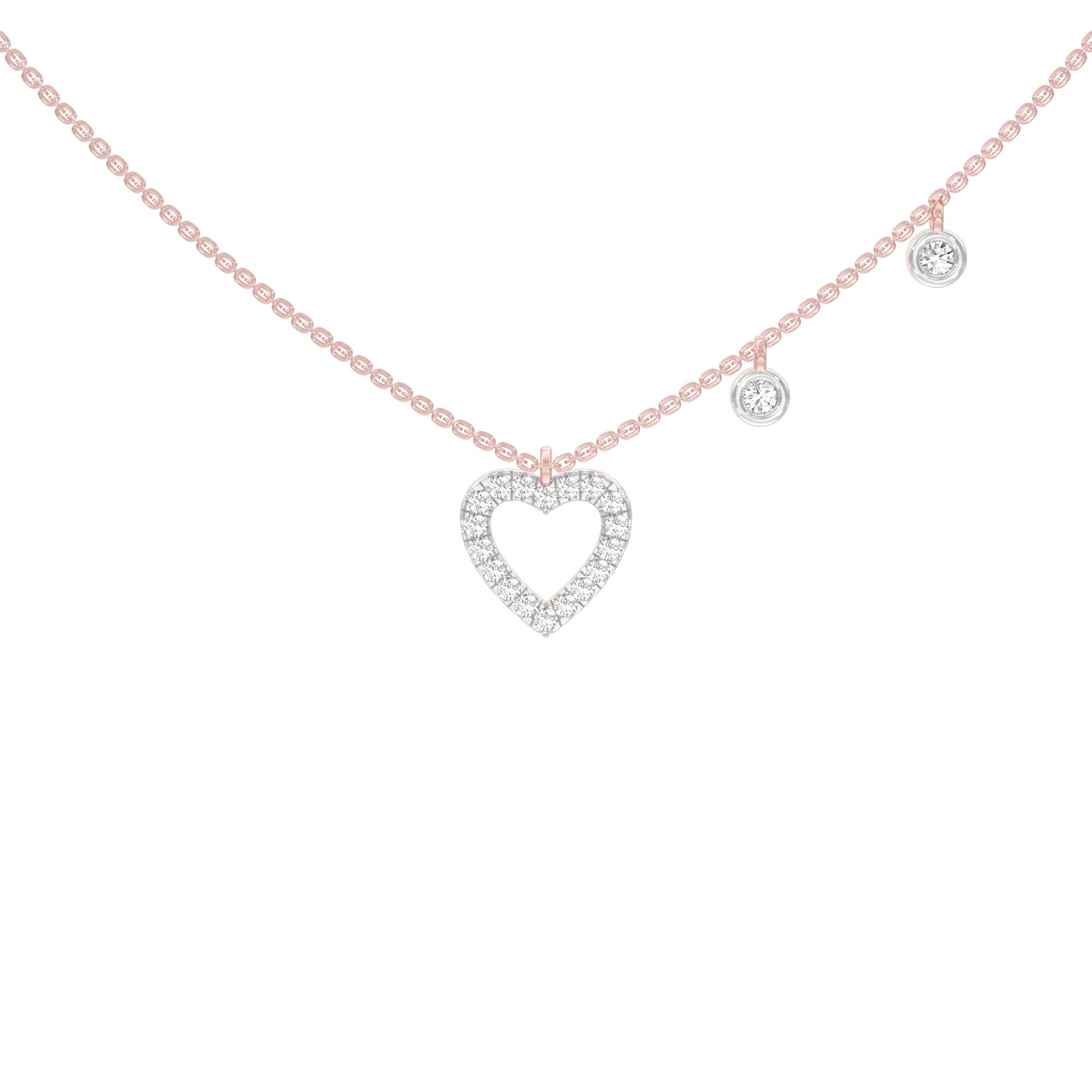 Heartline Diamond Necklace 18 KT / Rose Gold