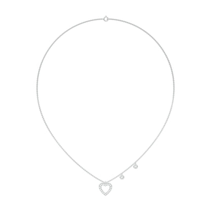 Heartline Diamond Necklace 18 KT / White Gold