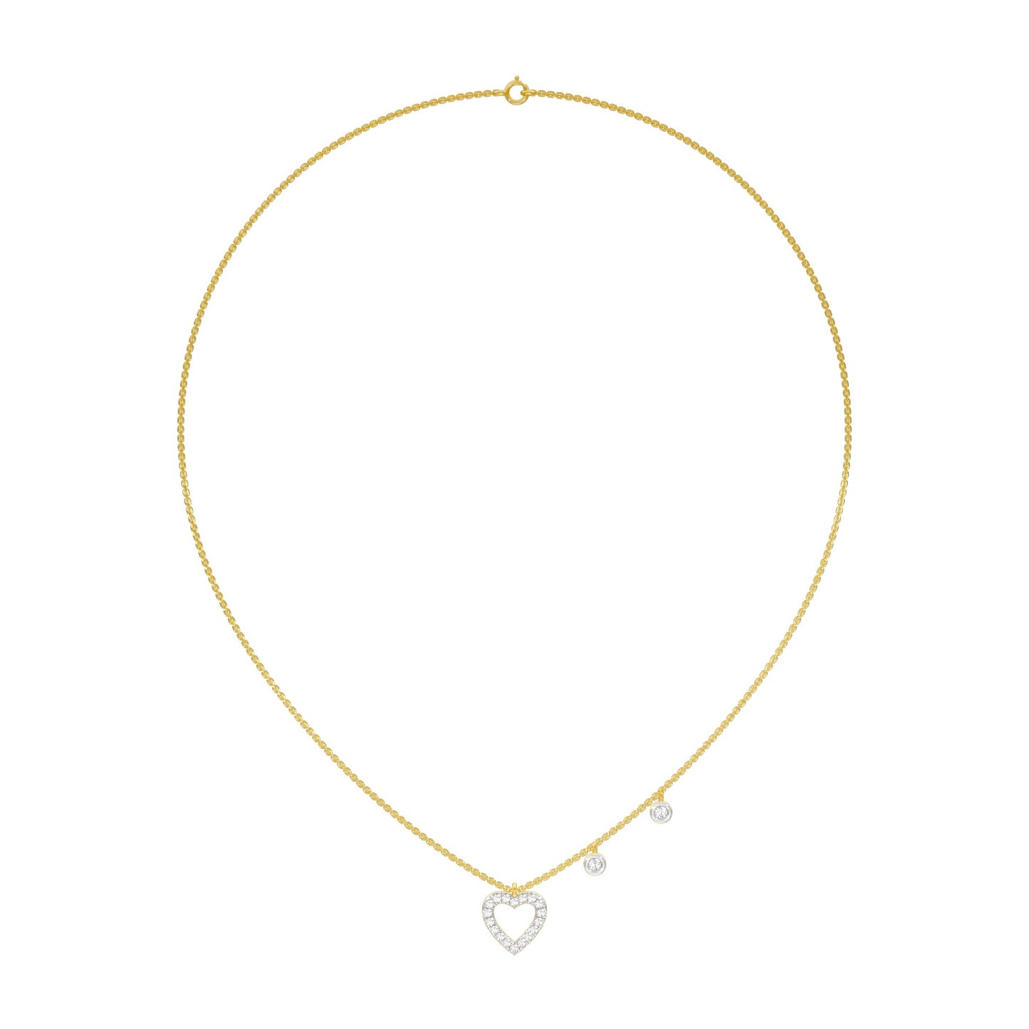 Heartline Diamond Necklace 18 KT / Yellow Gold