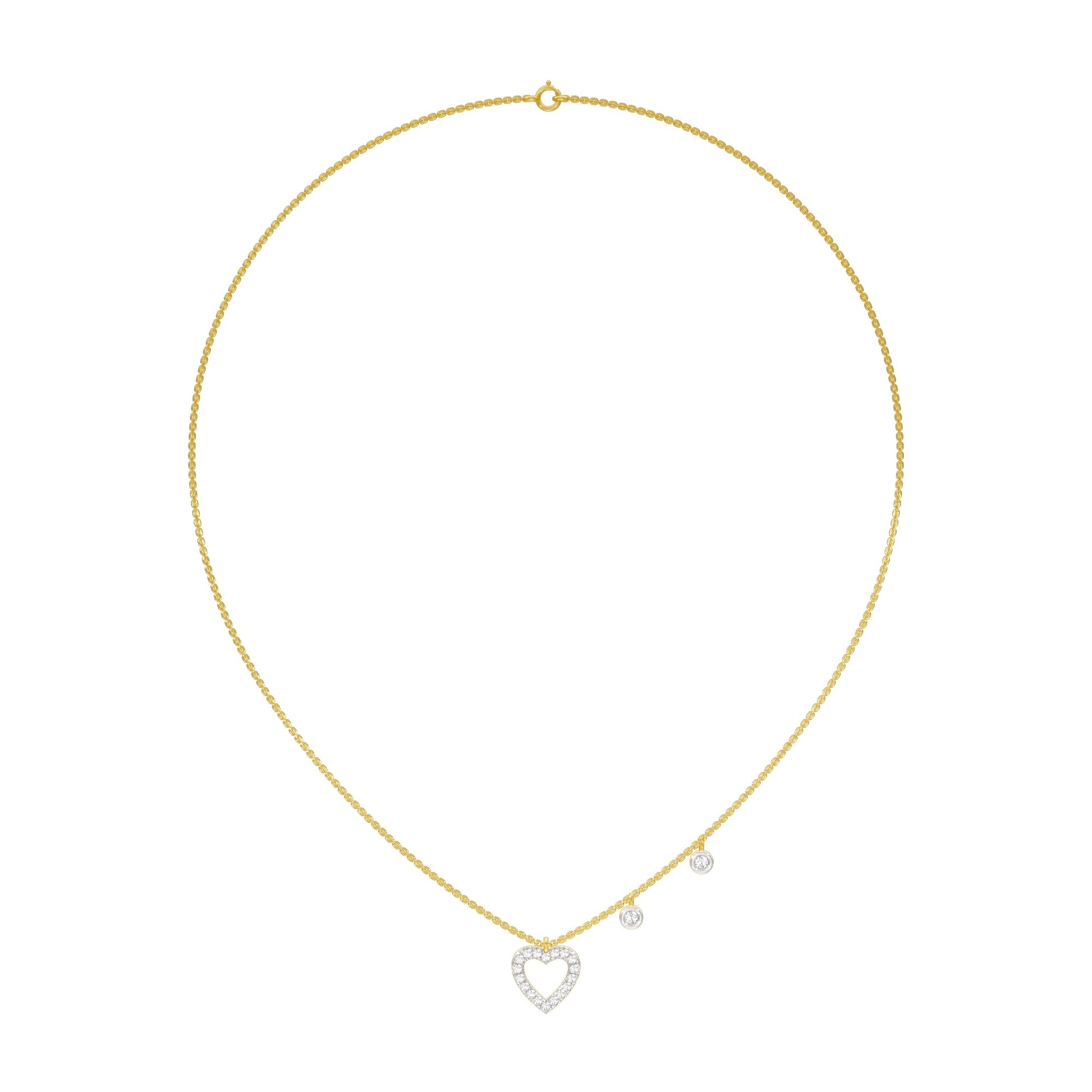 Heartline Diamond Necklace 18 KT / Yellow Gold