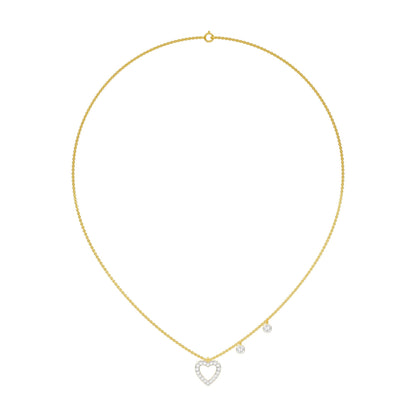 Heartline Diamond Necklace 18 KT / Yellow Gold