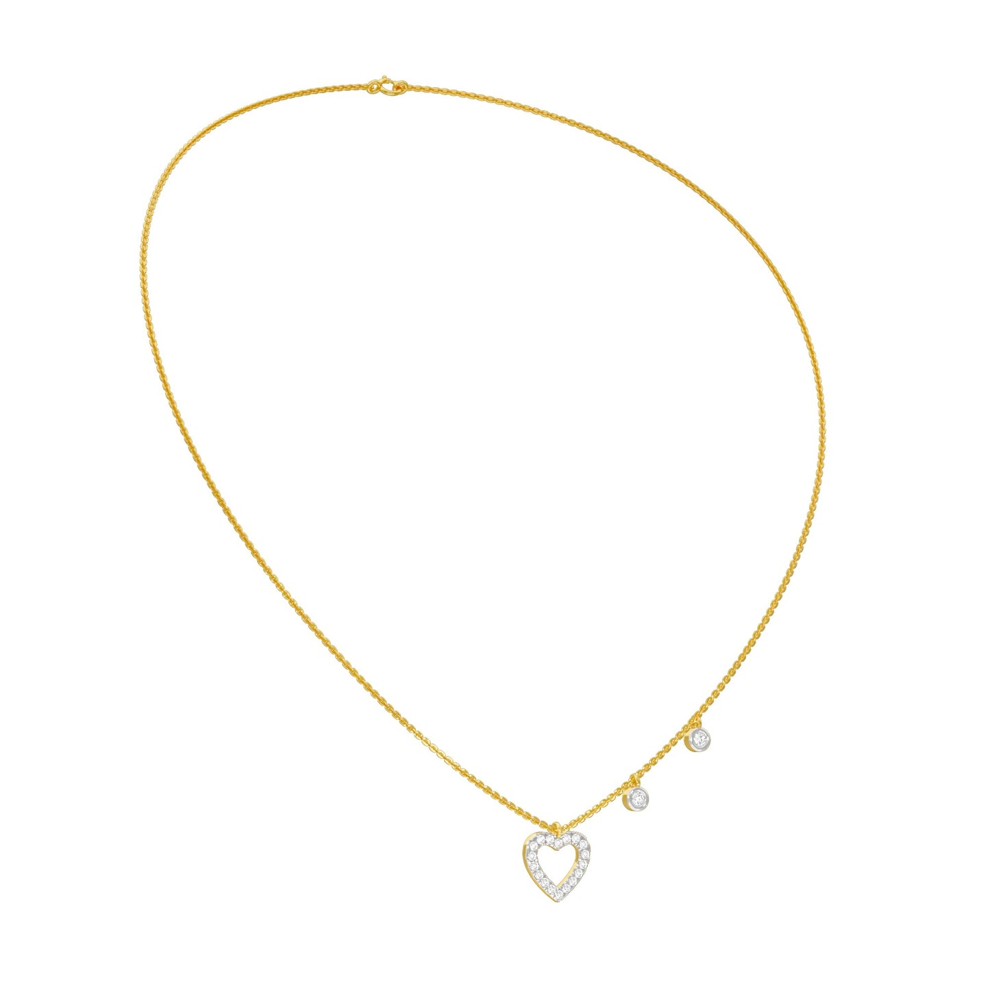 Heartline Diamond Necklace 18 KT / Yellow Gold