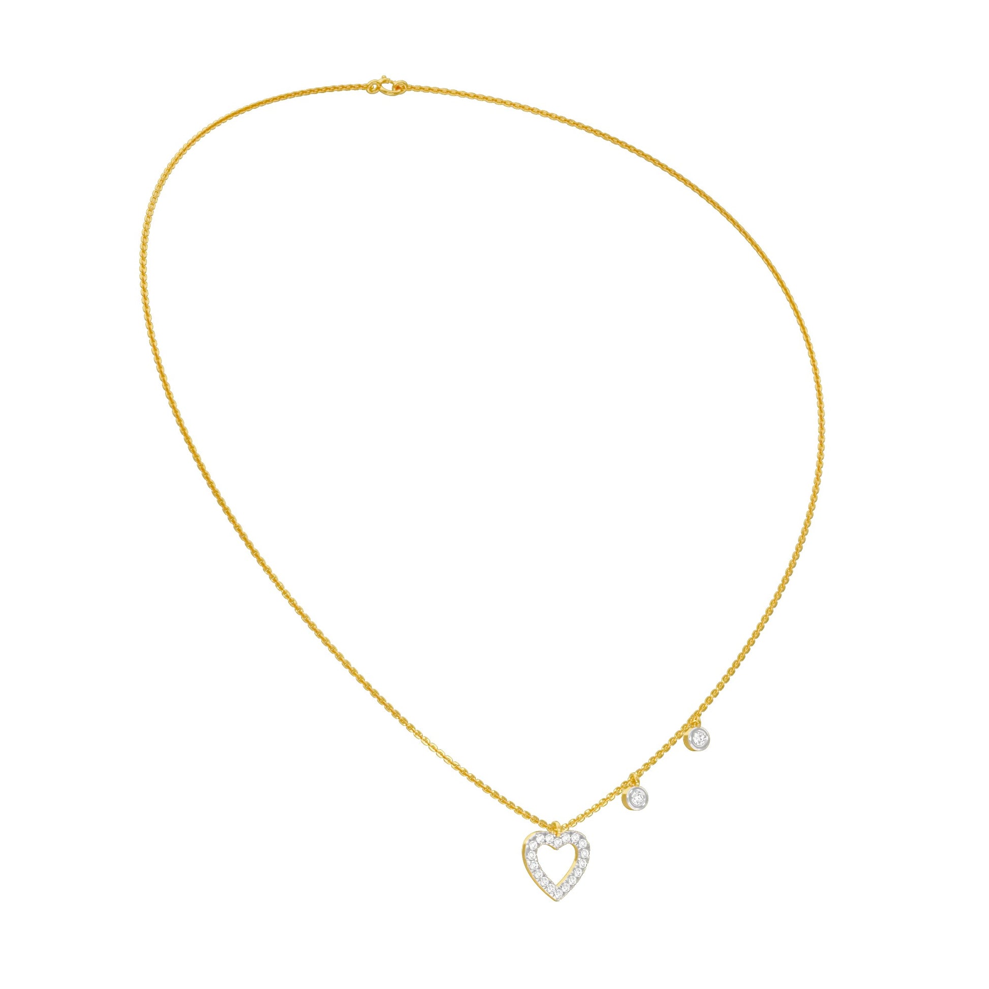 Heartline Diamond Necklace 18 KT / Yellow Gold