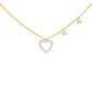 Heartline Diamond Necklace 18 KT / Yellow Gold