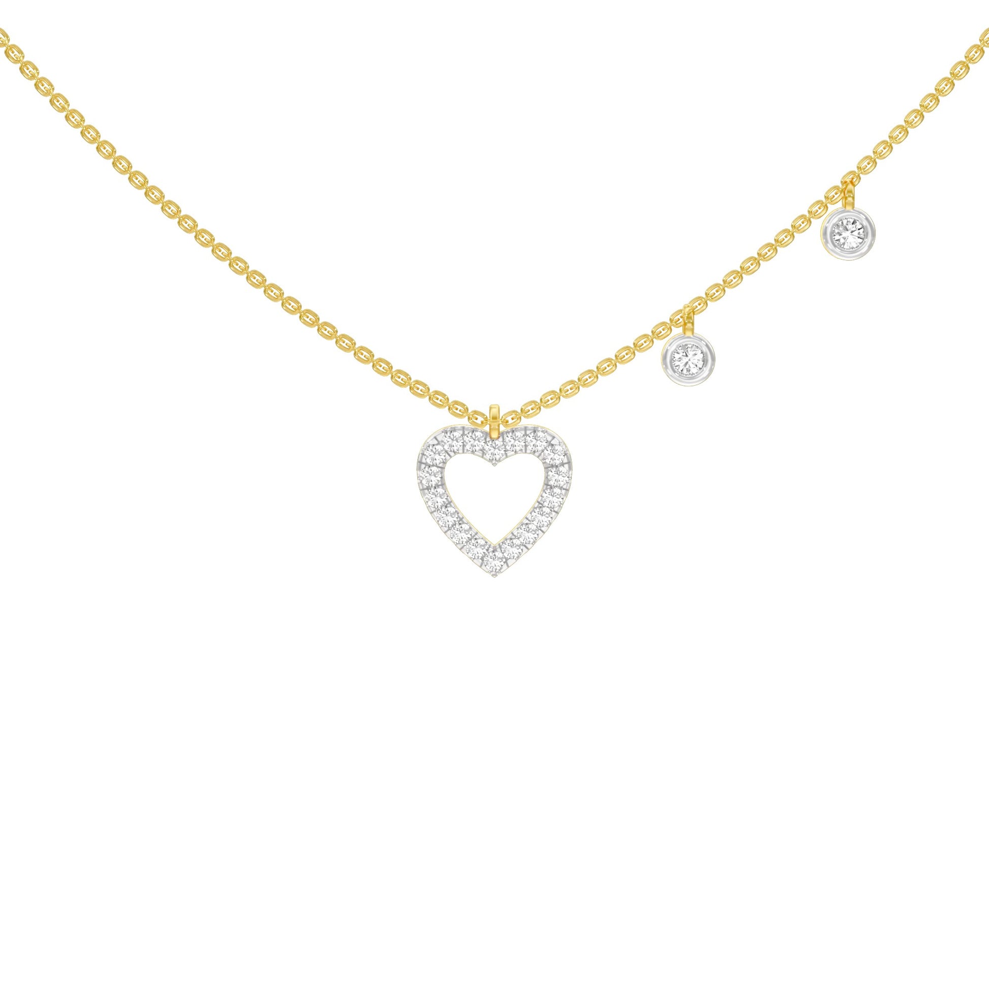 Heartline Diamond Necklace 18 KT / Yellow Gold