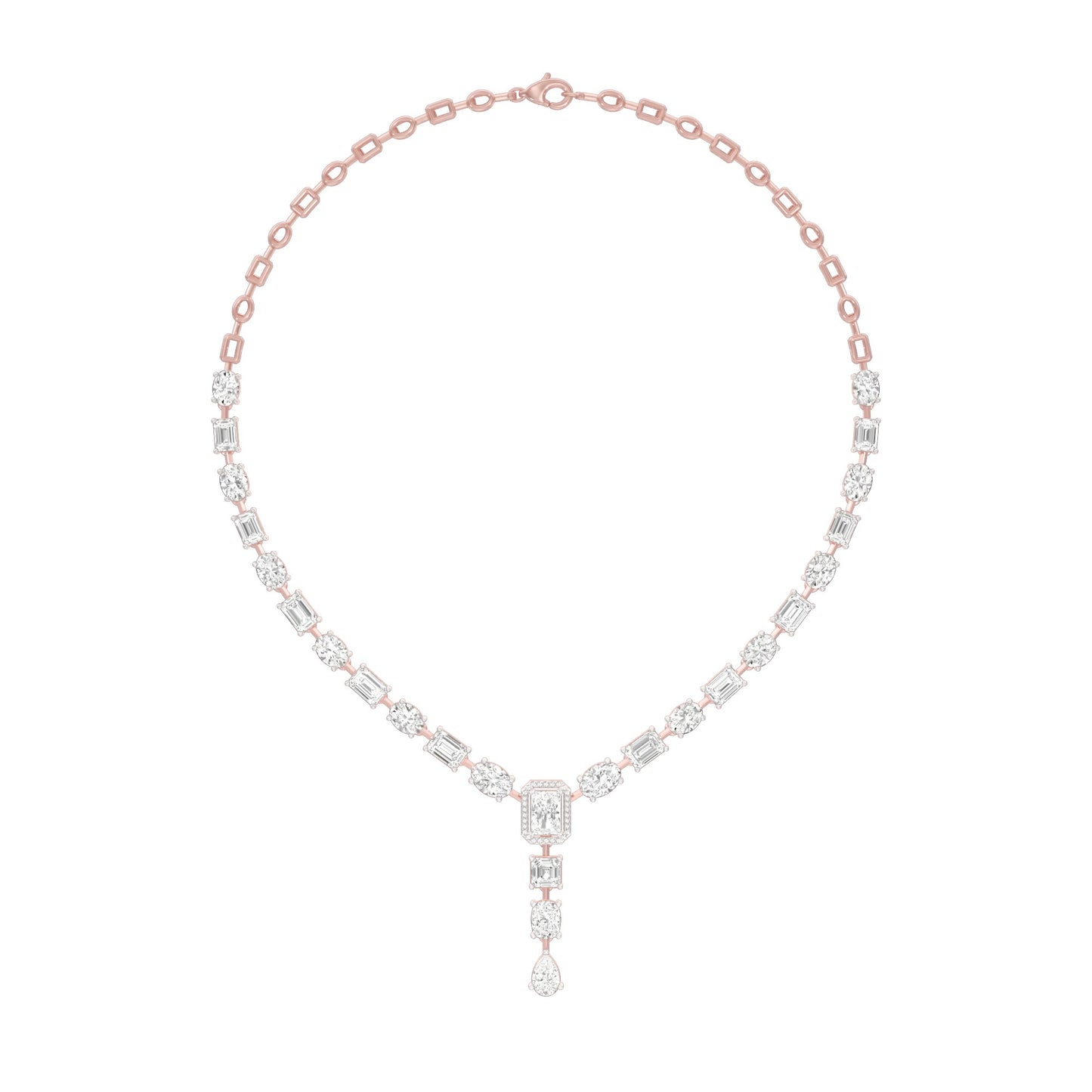 Luxe Epilogue Y Diamond Necklace 18 KT / Rose Gold