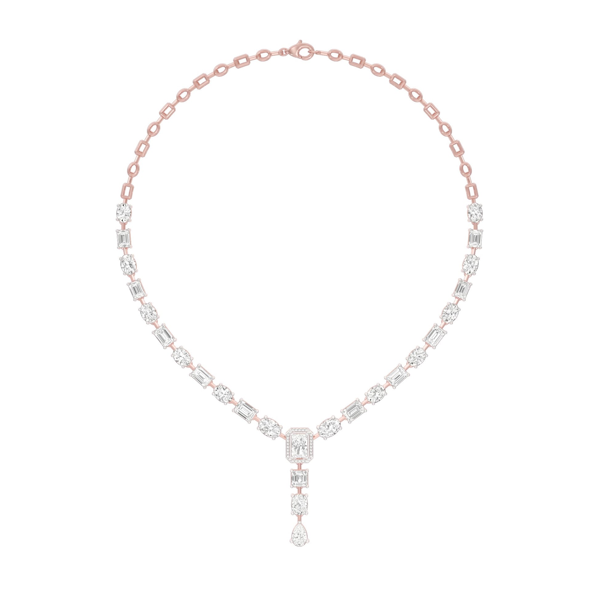 Luxe Epilogue Y Diamond Necklace 18 KT / Rose Gold