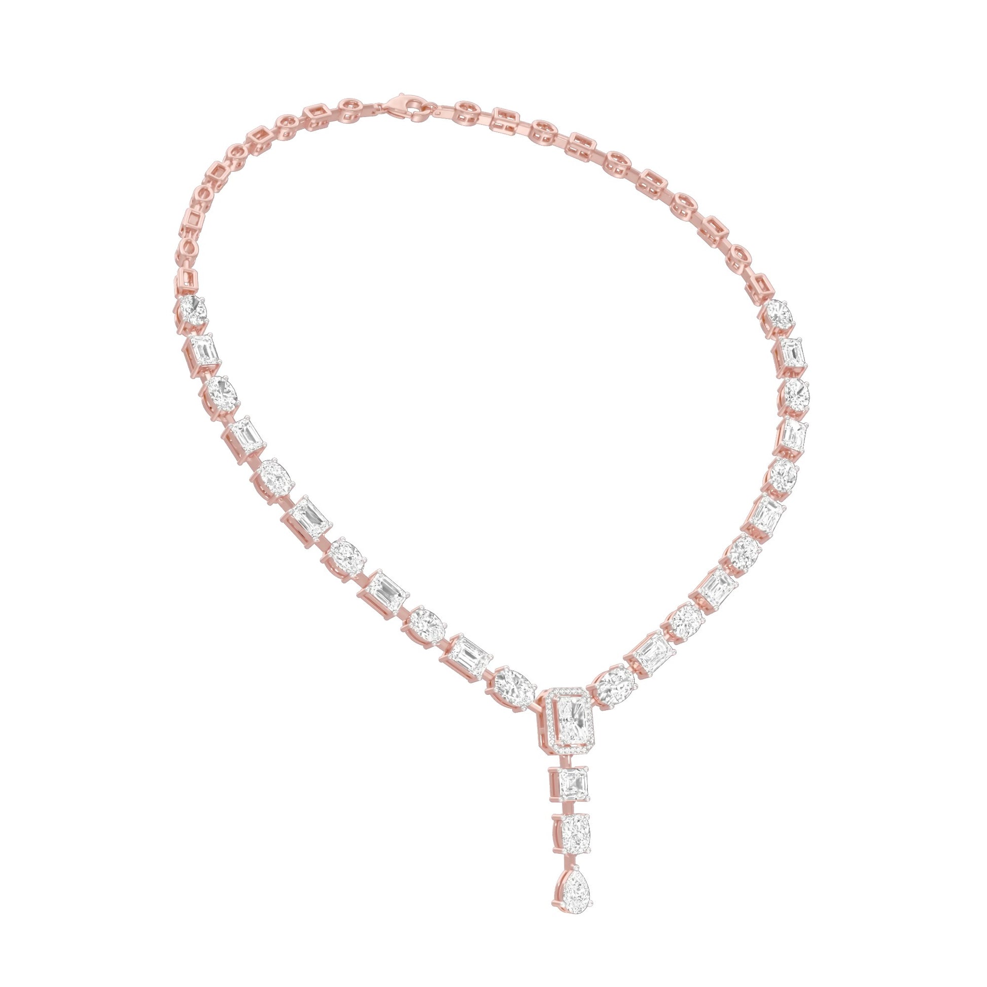 Luxe Epilogue Y Diamond Necklace 18 KT / Rose Gold